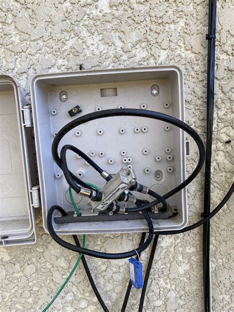 coaxial junction box covers|residential coax cable installation.